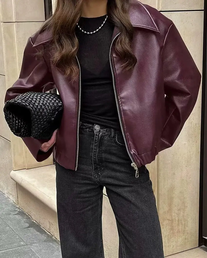 Maeve Faux Leather Jacket