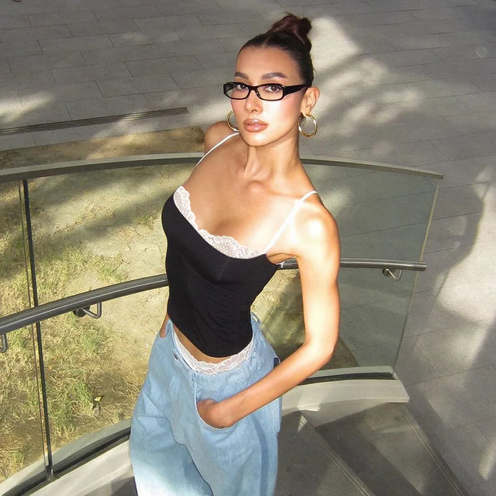 Imara Lace Trim Cami Top