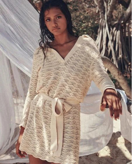 Noemi V Neck Hollow Out Dress