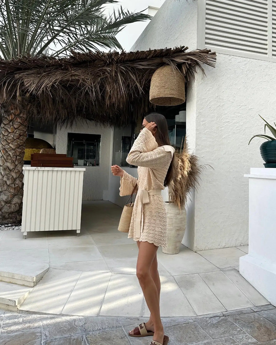 Noemi V Neck Hollow Out Dress