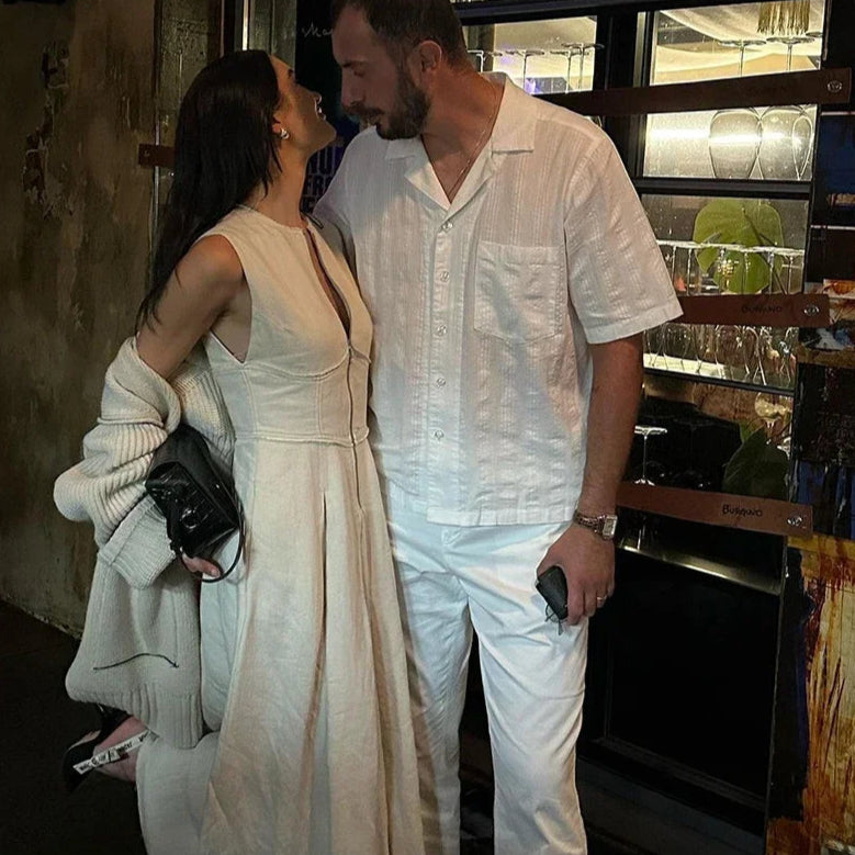 Ed Sara Pleated Long Dress