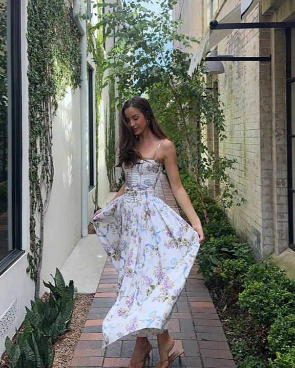 Waverly Floral Spaghetti Strap Maxi Dress