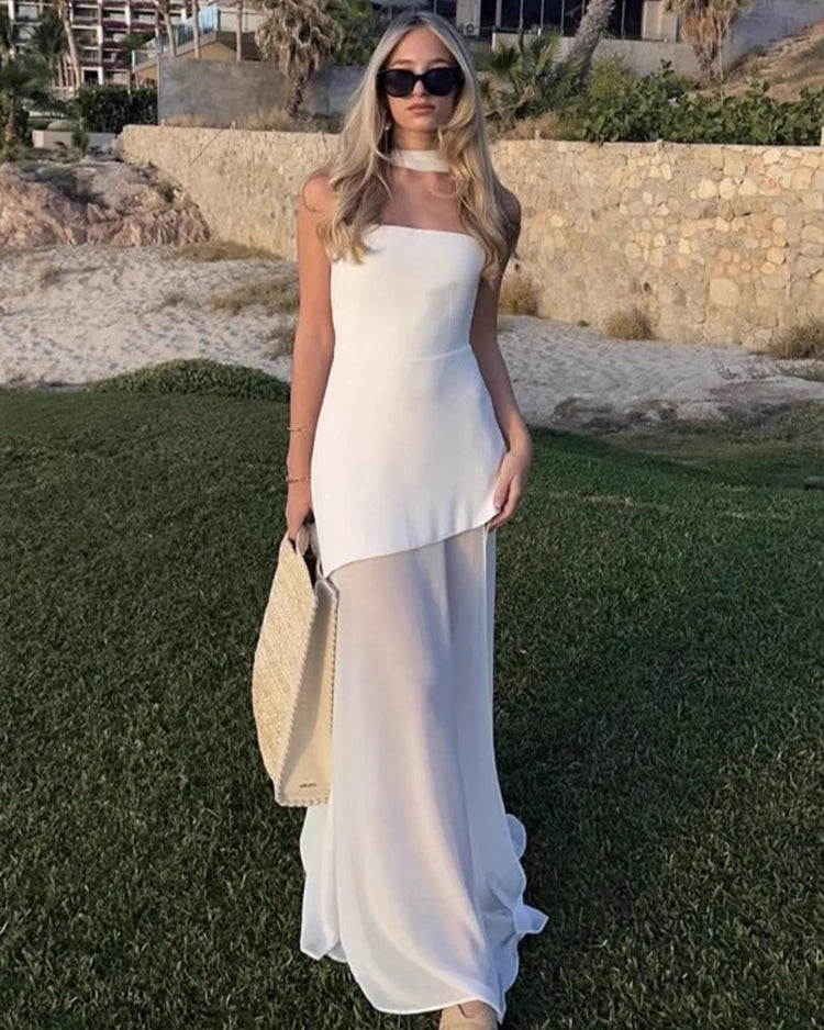 Melina Strapless Dress With Ribbon