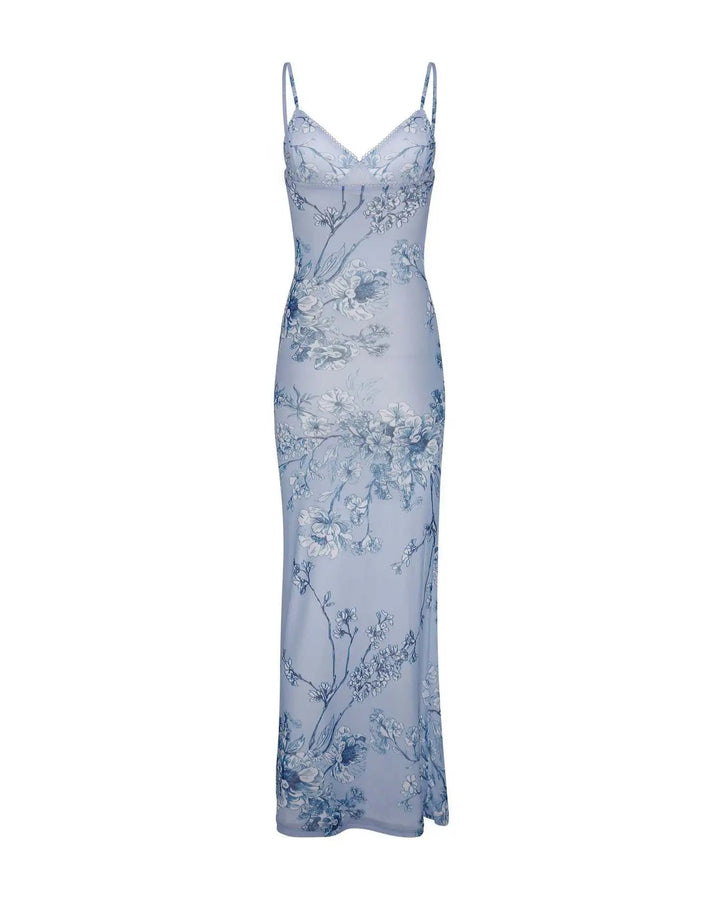 Floretta V Neck Spaghetti Dress
