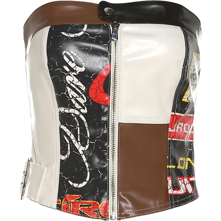 Fiora Patchwork Tube Top