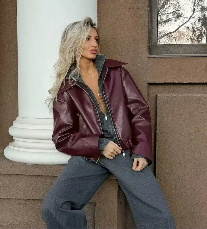 Maeve Faux Leather Jacket