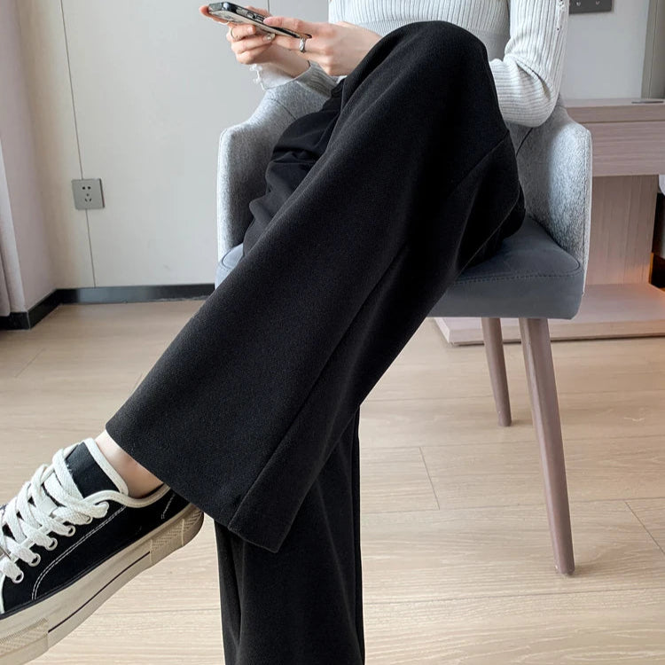 Katja Woolen Wide Leg Trousers