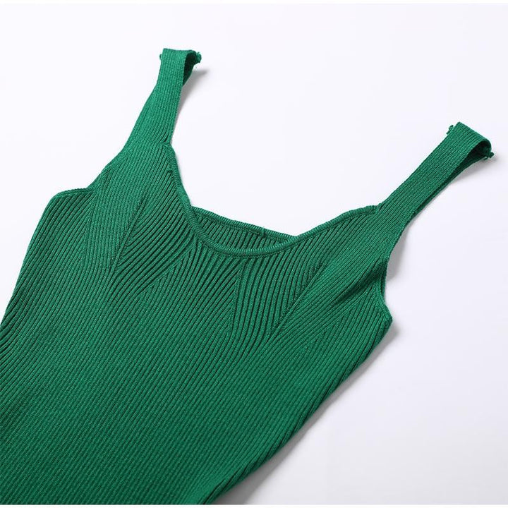 Wincia Knitted Slit Bodycon Dress - Bella Chix Co