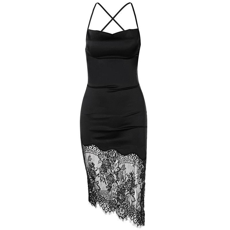 Camilla Lace Up Dress - Bella Chix Co