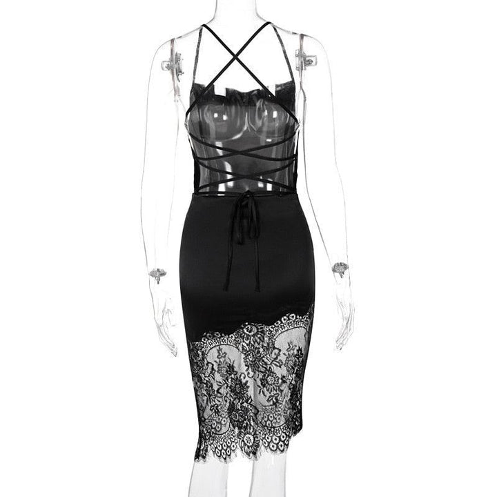 Camilla Lace Up Dress - Bella Chix Co