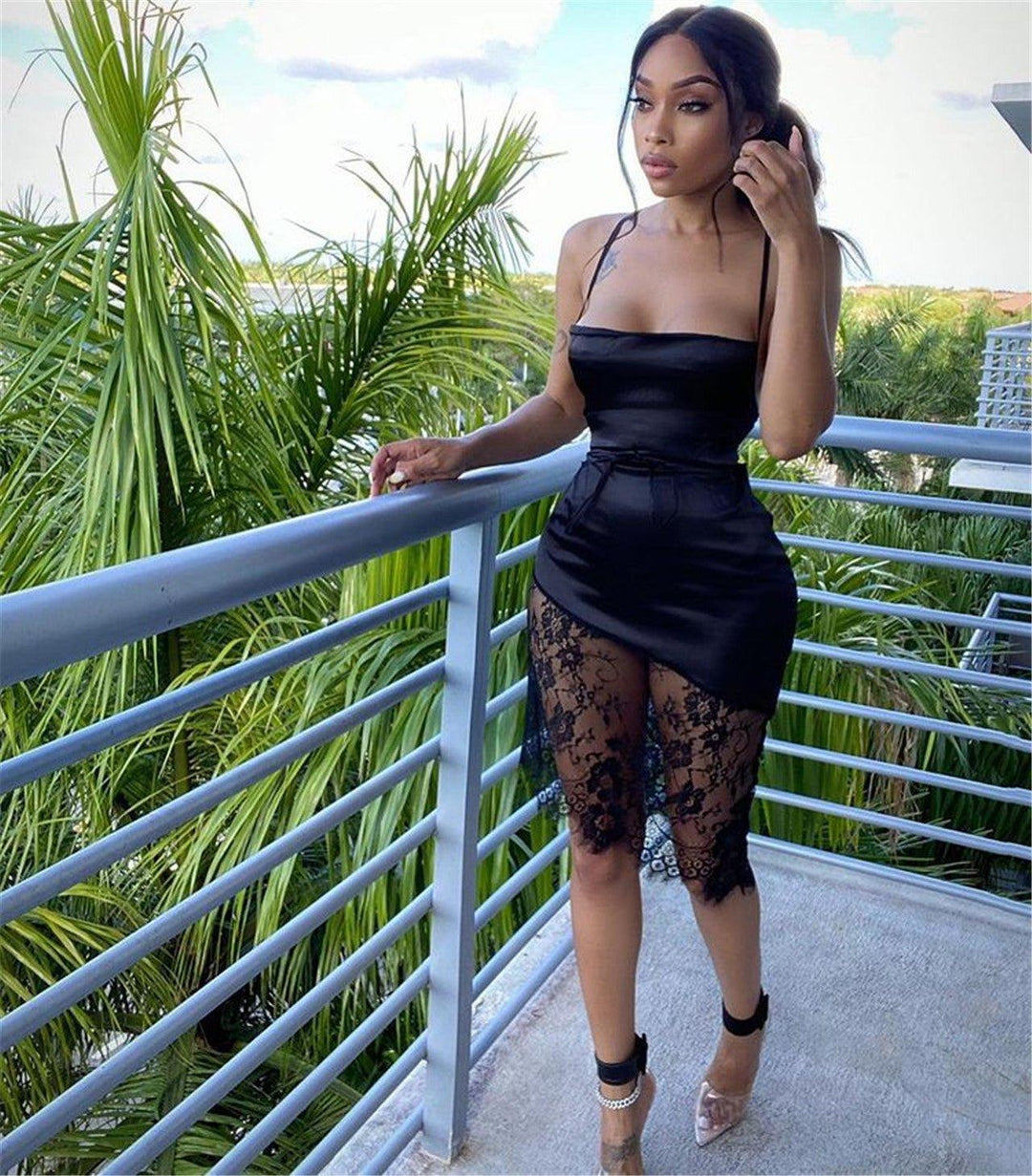 Camilla Lace Up Dress - Bella Chix Co