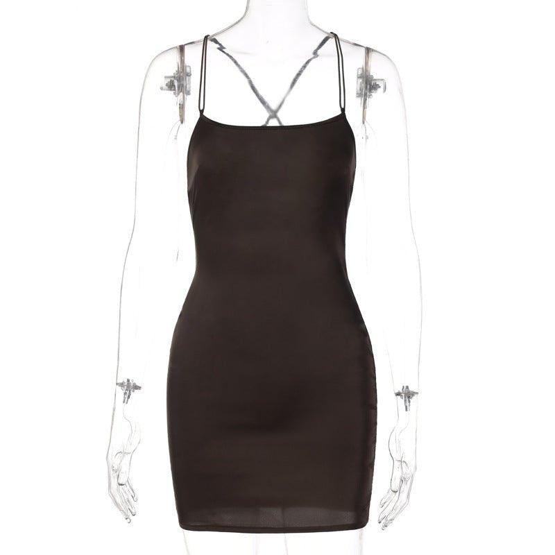 'CheeseWalk' Backless Mini Dress - Bella Chix Co
