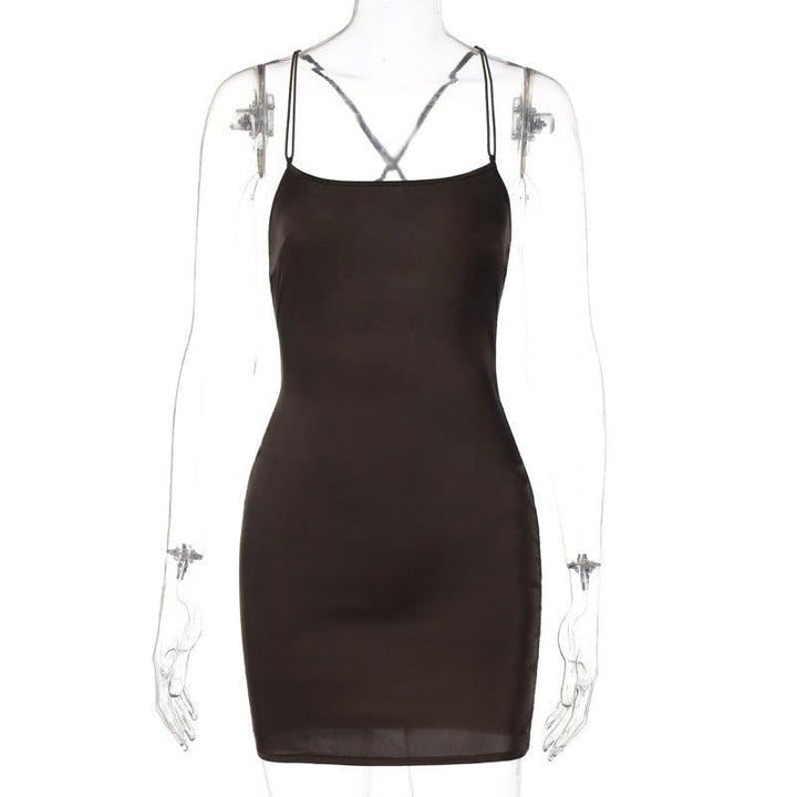 'CheeseWalk' Backless Mini Dress - Bella Chix Co