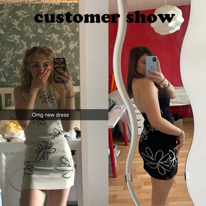 Gemma Backless Halter Dress - Bella Chix Co