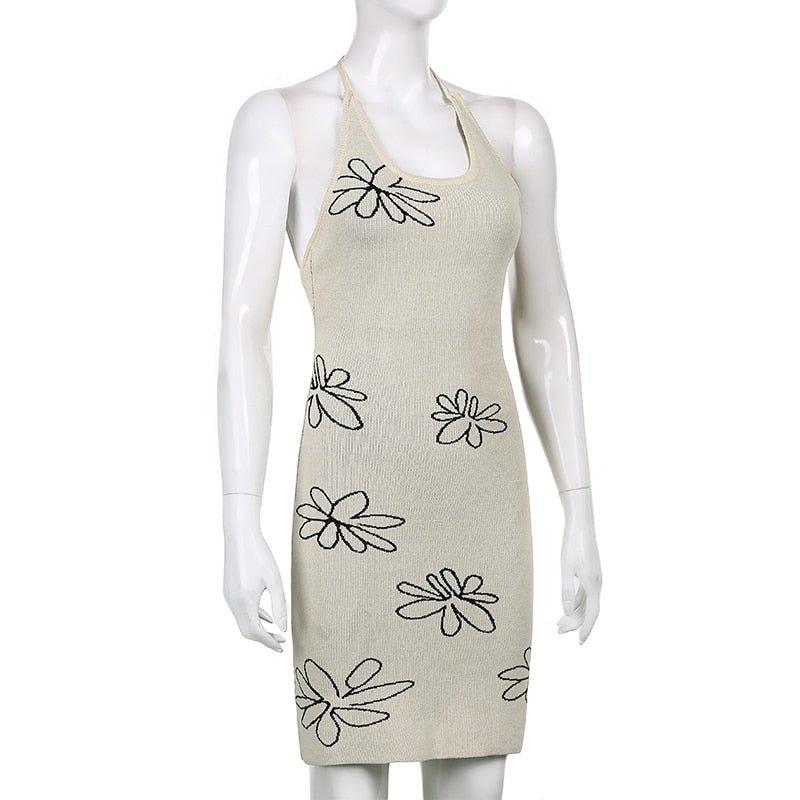 Gemma Backless Halter Dress - Bella Chix Co