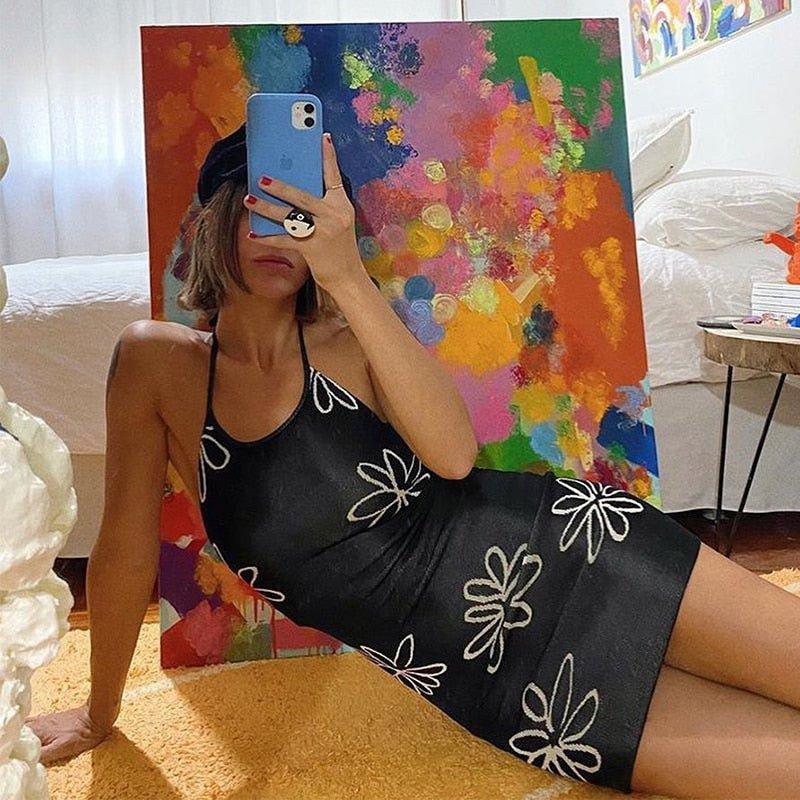 Gemma Backless Halter Dress - Bella Chix Co