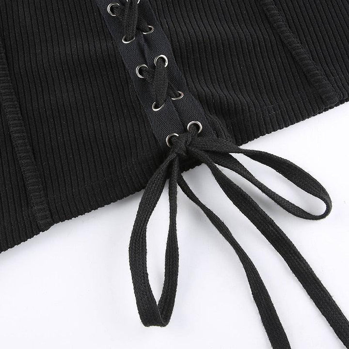 Ive Black Tie Up Dress - Bella Chix Co