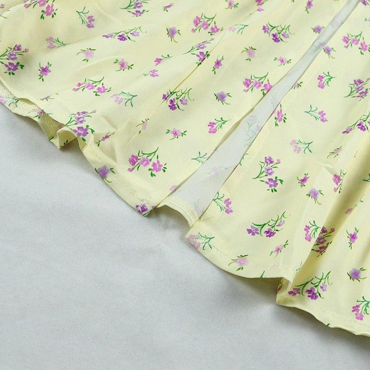 'Sunshine' Thigh Split Floral Dress - Bella Chix Co