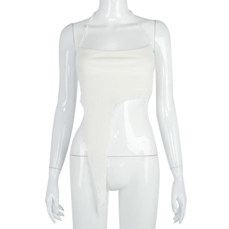 The "V" Halter Crop Top - Bella Chix Co