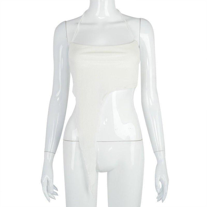 The "V" Halter Crop Top - Bella Chix Co