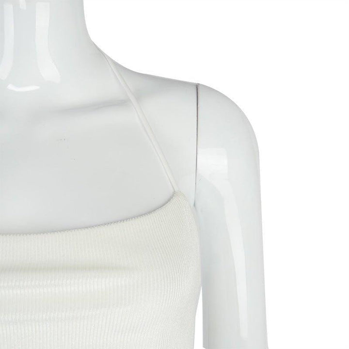 The "V" Halter Crop Top - Bella Chix Co