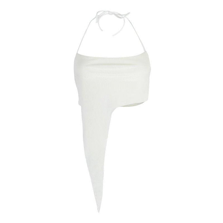 The "V" Halter Crop Top - Bella Chix Co