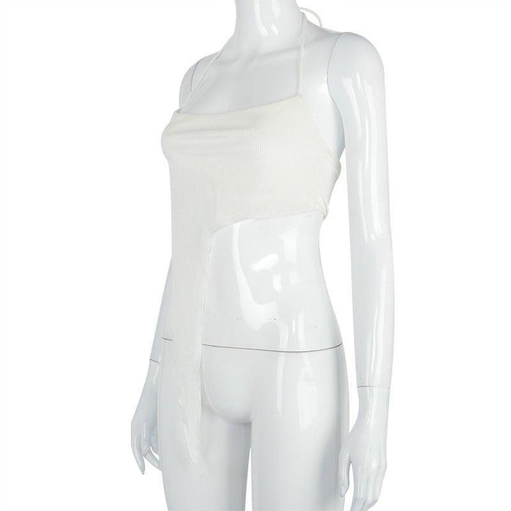 The "V" Halter Crop Top - Bella Chix Co