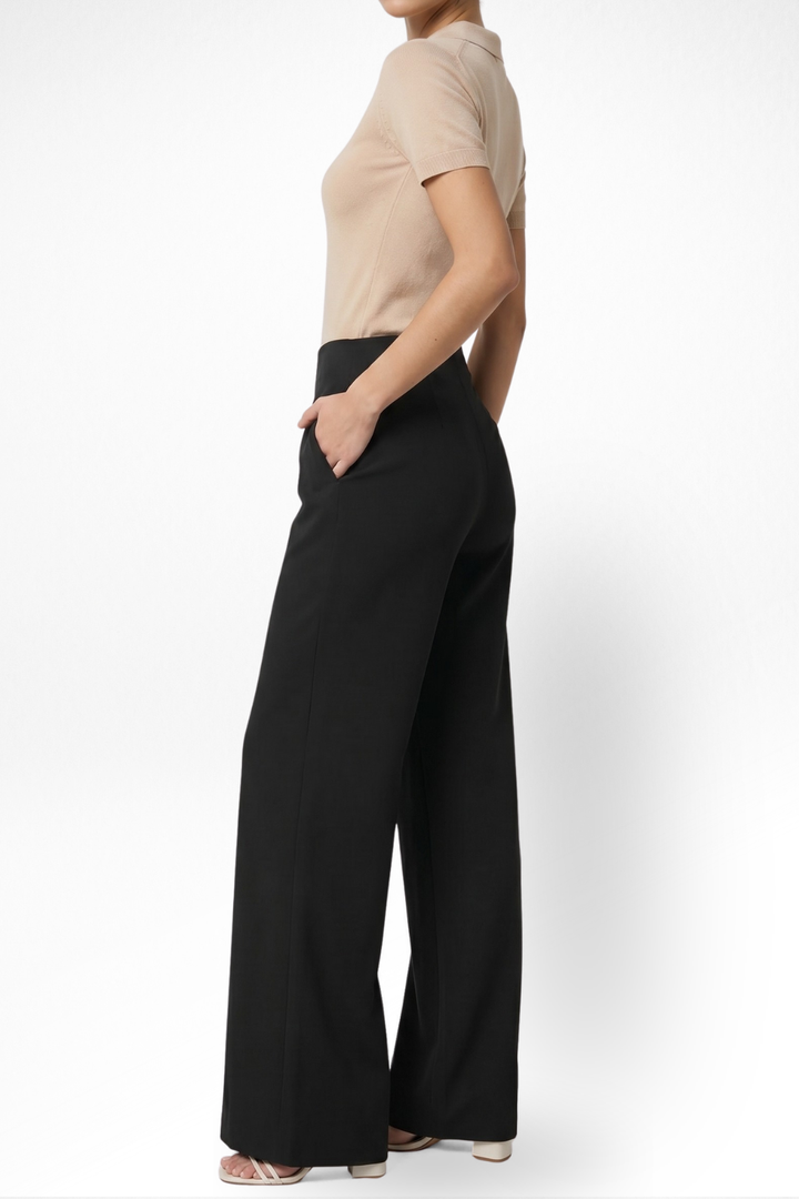 Boss Babe High Waist Wide Leg Pants - Black