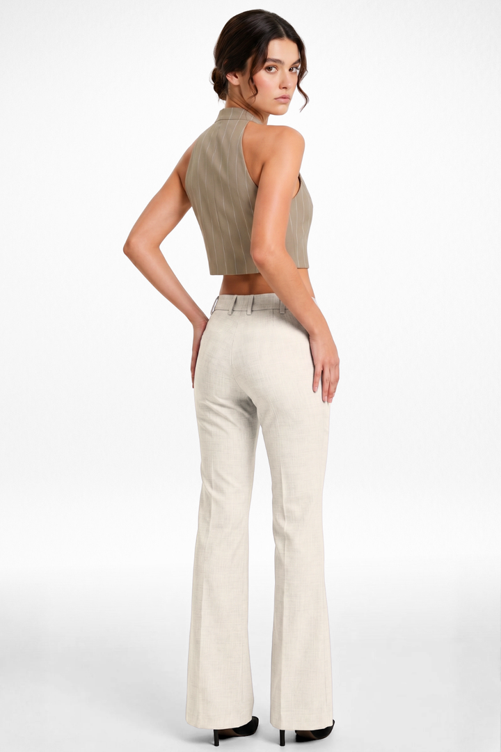 Forge Formal Bootcut Trousers - Beige