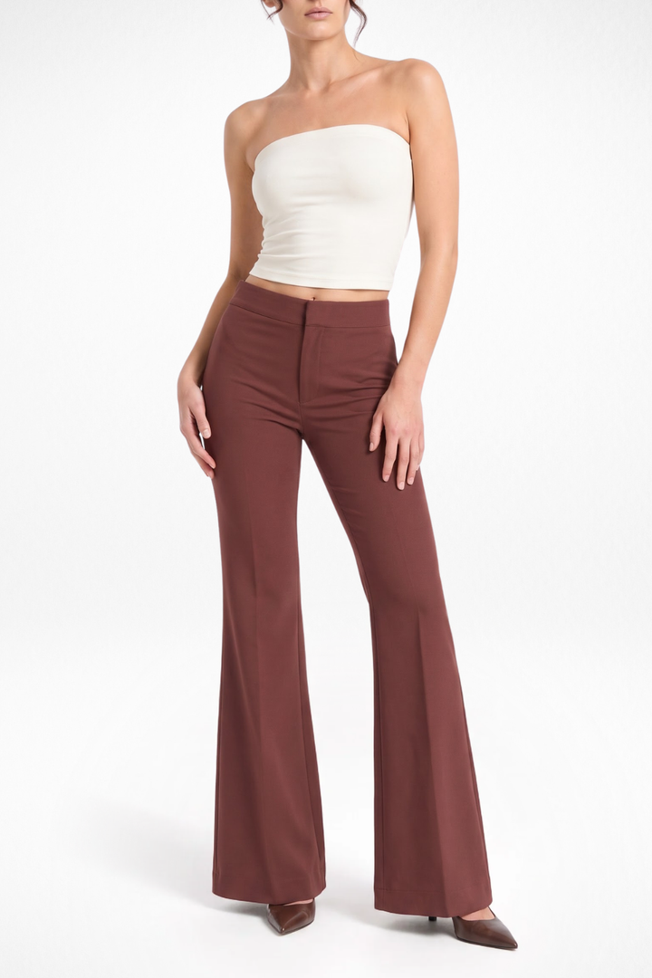 Swiss Sculpt Stretchable BootCut Flare Pants - Maroon