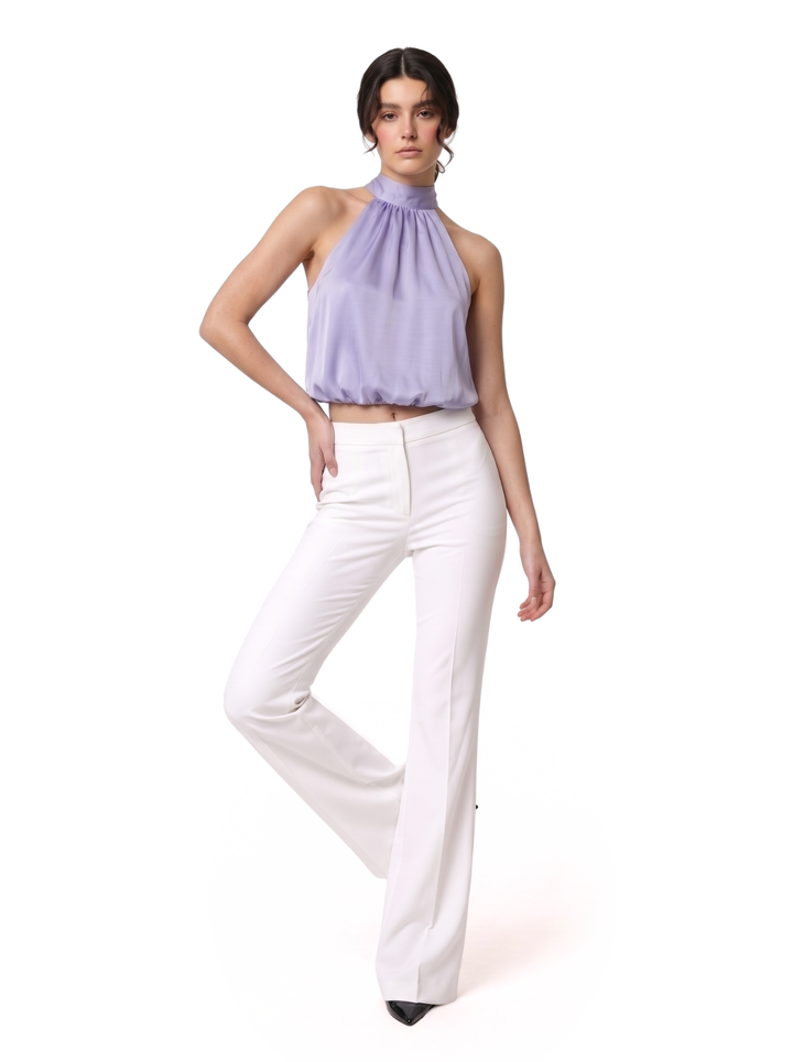 Swiss Sculpt Stretchable BootCut Flare Pants - White