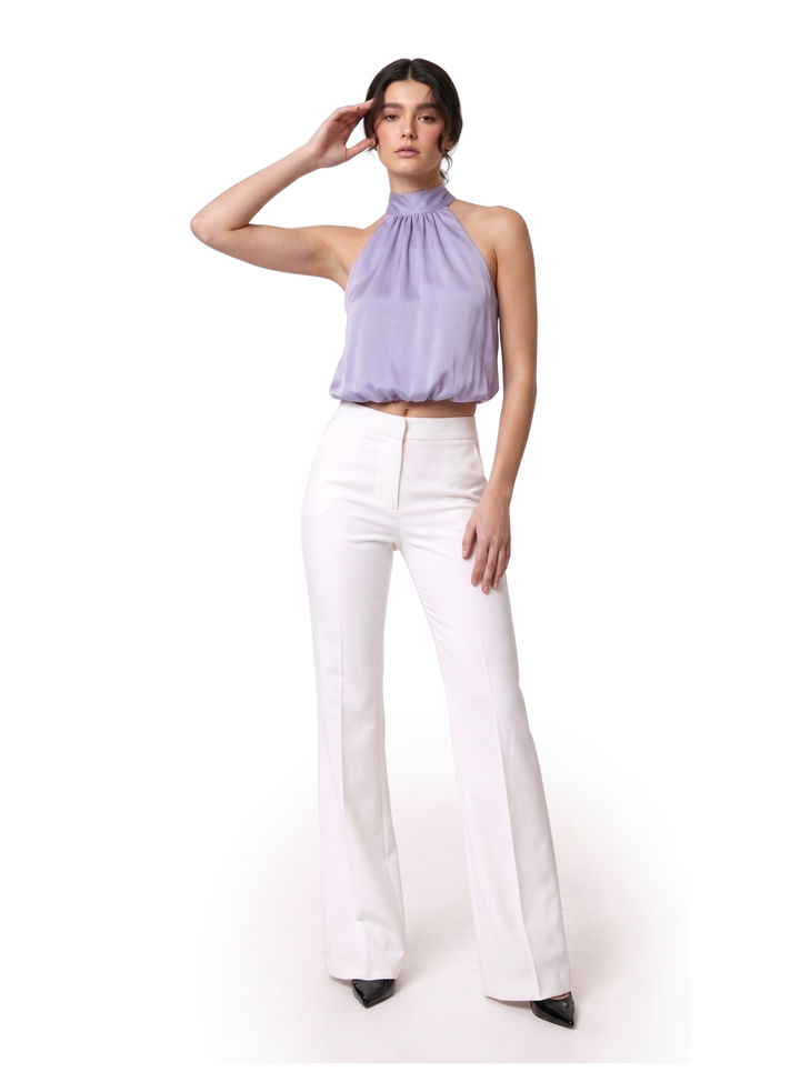 Swiss Sculpt Stretchable BootCut Flare Pants - White