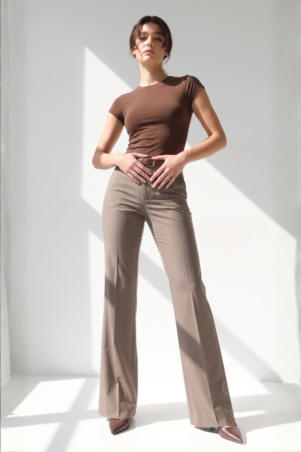 Forge Formal Bootcut Trousers - Mauve