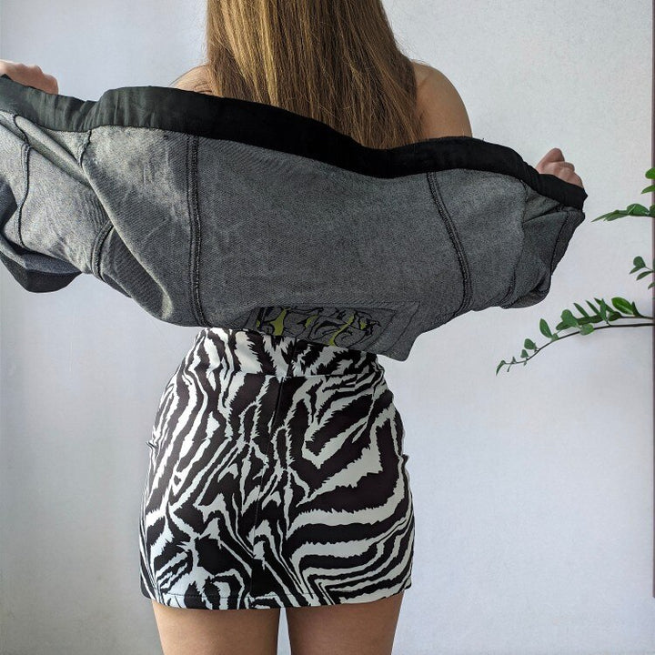 Tiny Temptations Zebra Print Mini Skirt