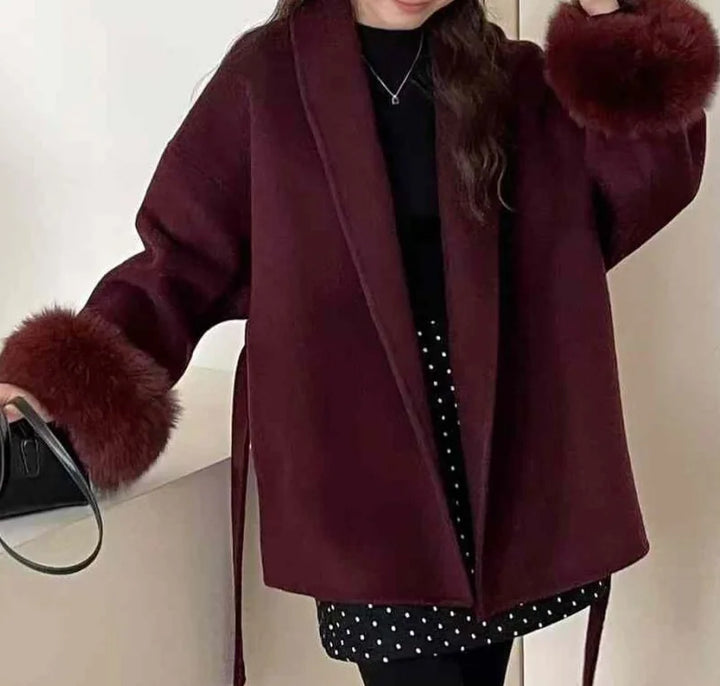 All Fur It Faux Fur Woolen Coat