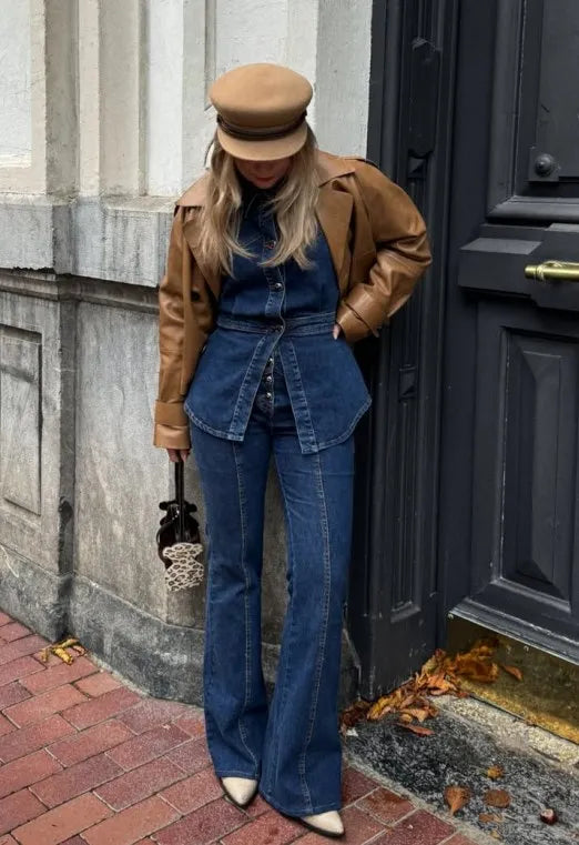 Darian Denim Jacket Pants Set