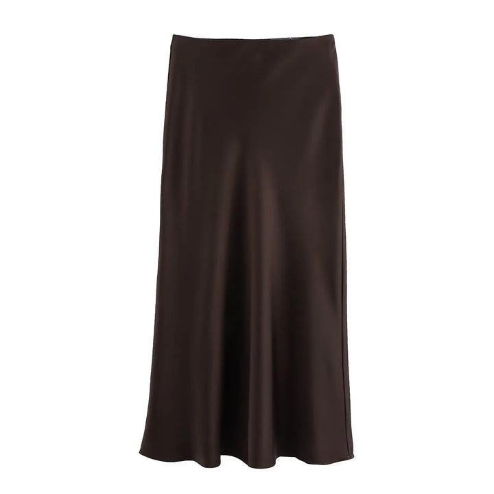 Effortless Straight Silk Skirt