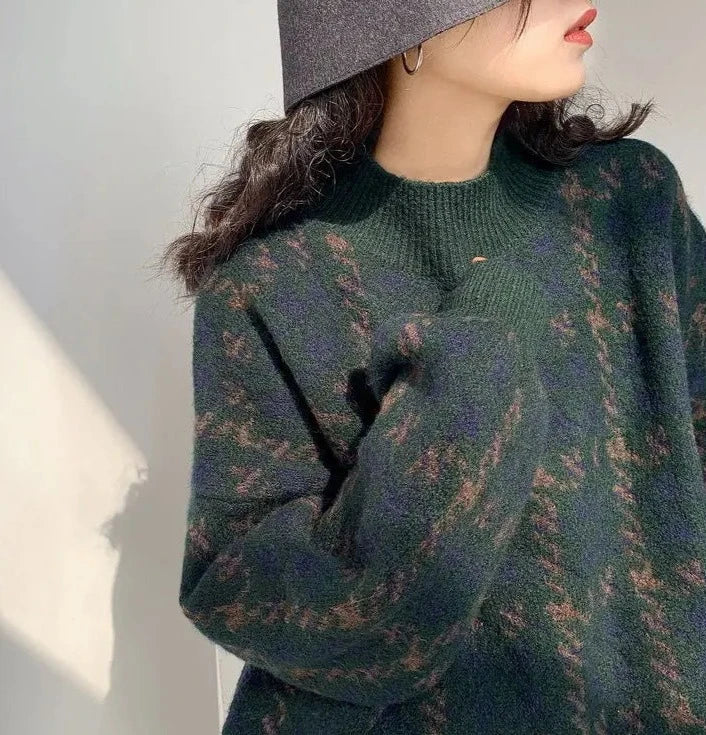 Star Gazer Chic Lantern Knitted Pullover