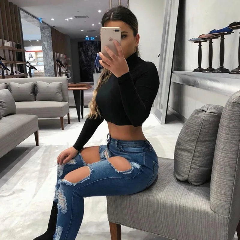 Estrella Turtleneck Crop Top