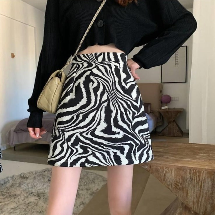Tiny Temptations Zebra Print Mini Skirt