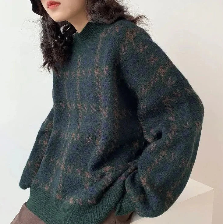 Star Gazer Chic Lantern Knitted Pullover