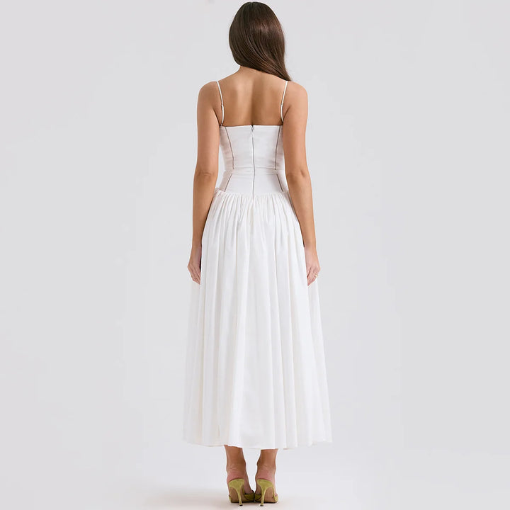 Maura Classic White Flare Dress