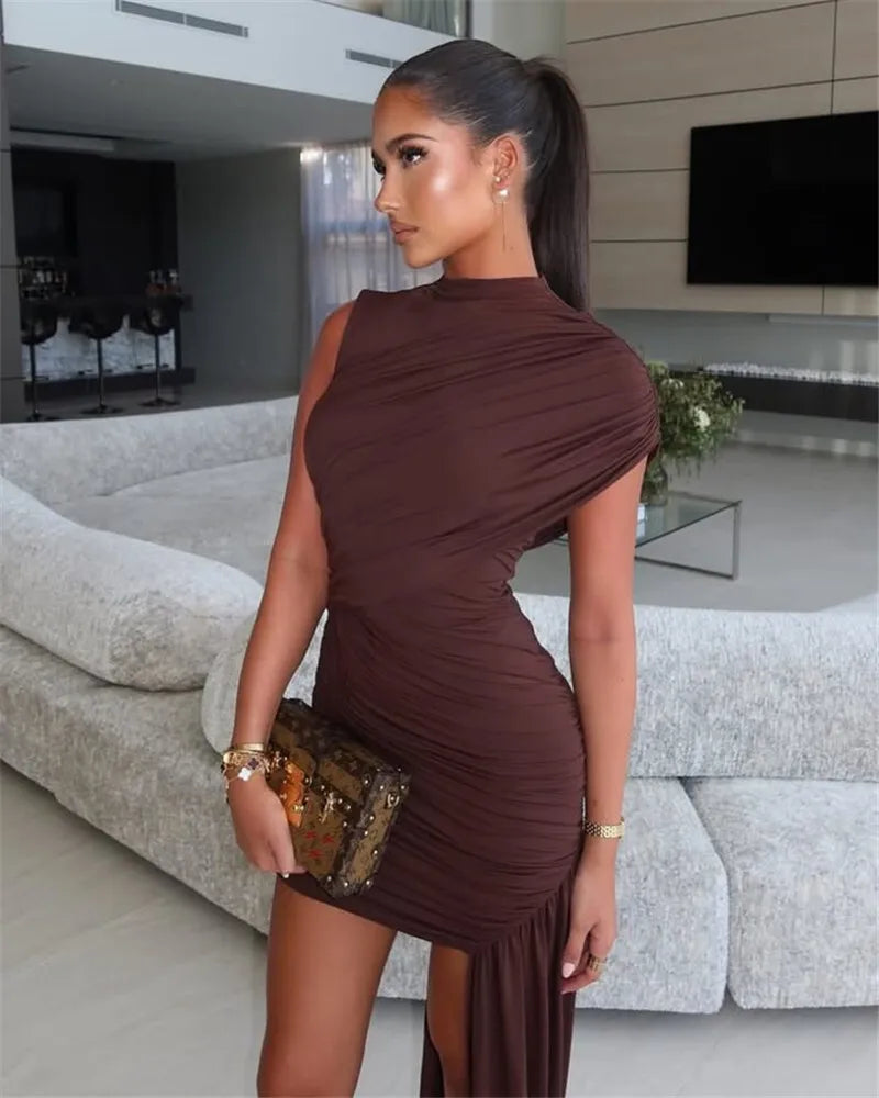 Your Needs Met Draped Mini Dress