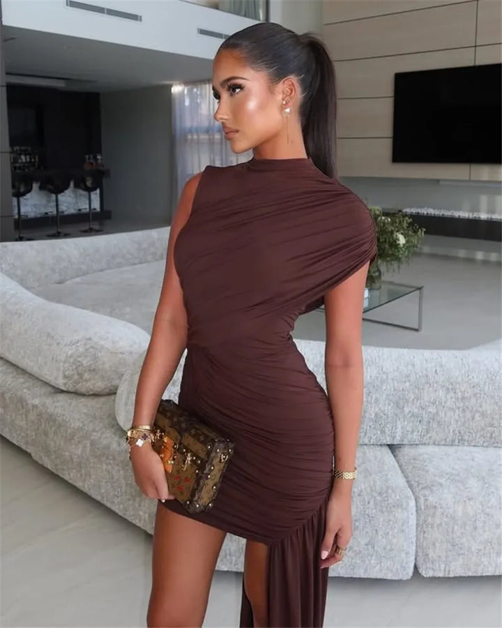 Your Needs Met Draped Mini Dress