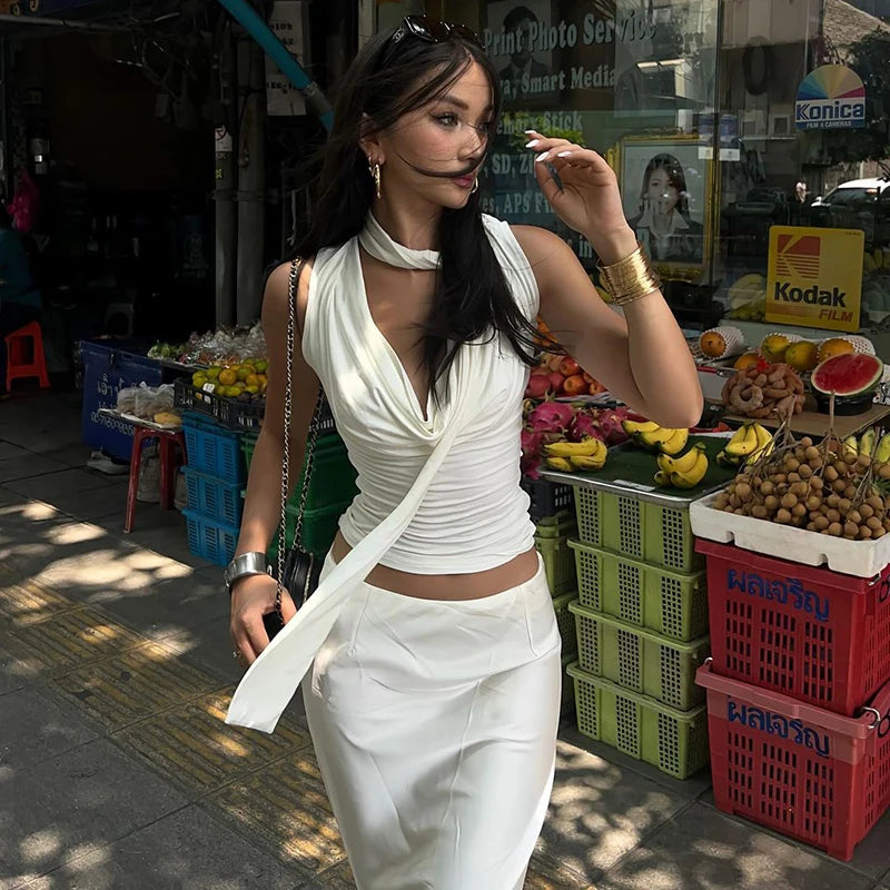 Kansas V Neck Bandage Top