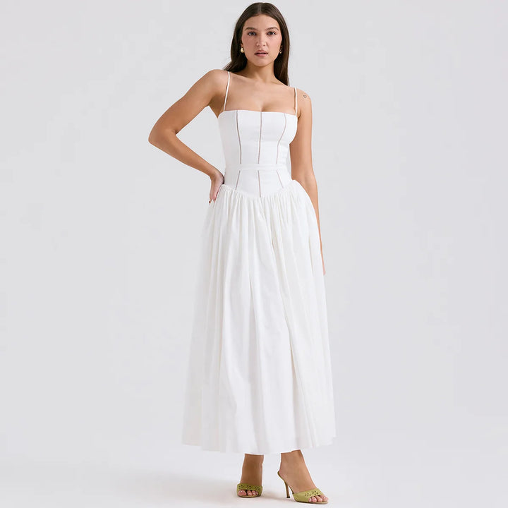 Maura Classic White Flare Dress