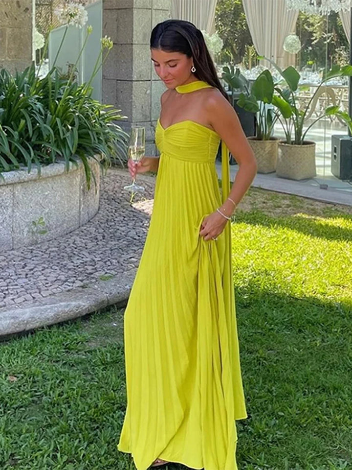 Starting Fresh Strapless Ribbon Maxi Dress