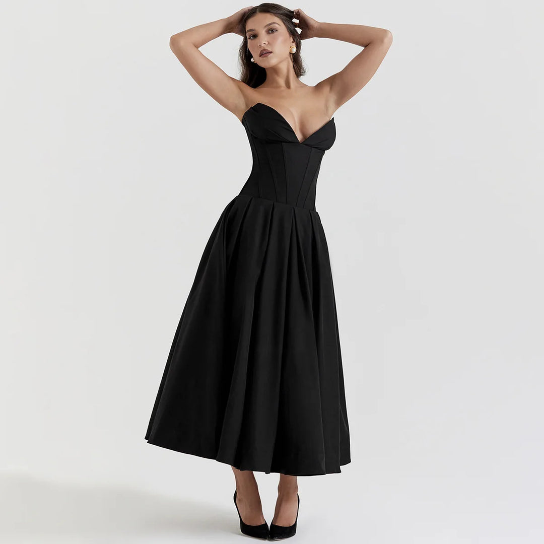 Dark Desire Corset Midi Dress