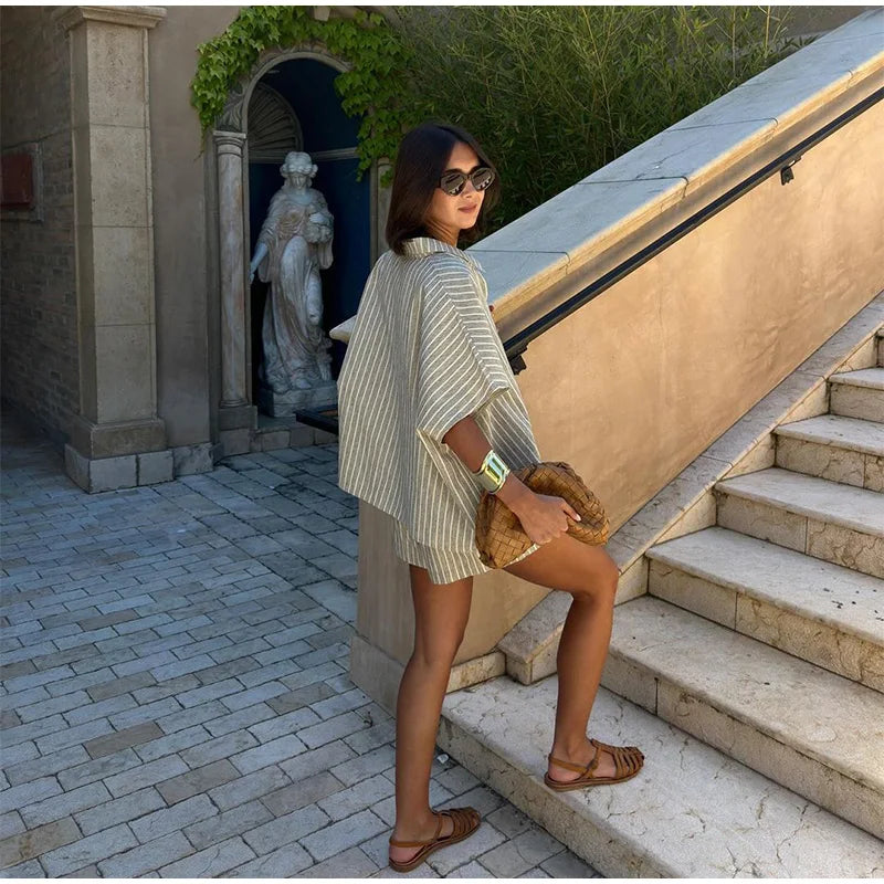 Shilo Striped Shorts Set