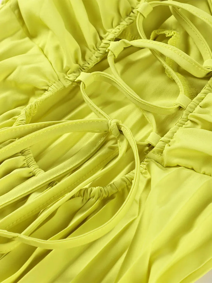 Starting Fresh Strapless Ribbon Maxi Dress